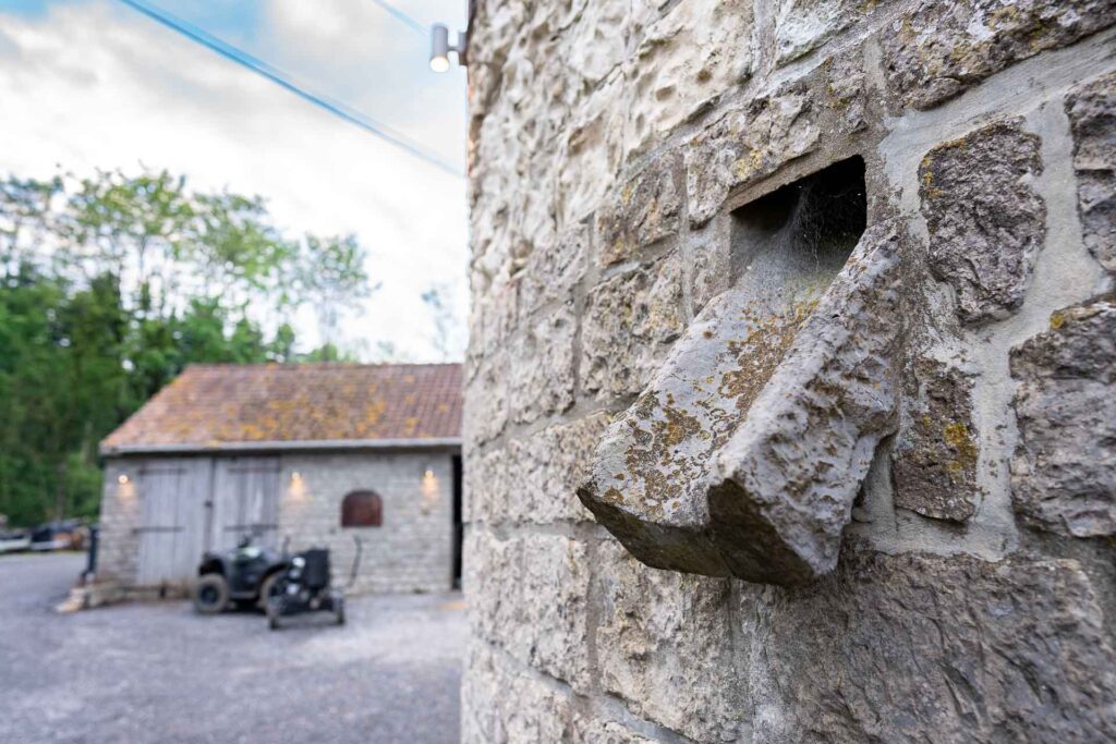 Typisch kenmerk in natuursteen, eeuwenoud, te herkennen op de antieke foto's, typisch voor de toren van de zuidelijke vleugel, middeleeuwse waterafvoer. Typisch kenmerk van het Château de Fiennes. Exclusief vakantieverblijf vlakbij Wissant en Boulogne-sur-Mer voor 8 tot 10 personen.  De sfeerfoto toont de kamers, salon en voorzieningen in het Chateau de Fiennes.  Château de Fiennes, Vakantieverblijf Frankrijk, Vakantiewoning Opaalkust, Vakantiehuis Noord-Frankrijk, Vakantiehuis 8-10 personen, Luxe vakantiewoning Frankrijk, Vakantiehuis voor Vlamingen Frankrijk Vakantieverblijf voor Belgen Opaalkust, Vakantiehuis voor Vlamingen Wissant, Vakantieverblijf voor Belgen Wissant, Familie vakantiehuis Frankrijk Vlamingen Vakantiewoning Vlaanderen aan de Opaalkust, Vlamingen vakantiehuis Frankrijk Familie vakantiehuis Frankrijk Vlamingen, Vakantiewoning Vlaanderen aan de Opaalkust Vlamingen vakantiehuis Frankrijk, Vakantiewoning met zwembad Frankrijk Vakantiehuis met tuin Frankrijk, Kindvriendelijk vakantiehuis Frankrijk, Huisdiervriendelijke  vakantiewoning Frankrijk, Luxe vakantiehuis met alle voorzieningen Frankrijk, Vakantiehuis voor 8 personen Frankrijk, Vakantieverblijf met familie aan de Opaalkust, Gezinsvakantie in Château de Fiennes, Vakantiehuis voor grote groepen Frankrijk, Vakantie in kasteel aan de Opaalkust, Beste vakantiehuizen Opaalkust, Tips voor vakantie in Noord-Frankrijk, Weekendje weg naar de Opaalkust Vakantie plannen aan de Franse kust, Cultuur en natuur aan de Opaalkust